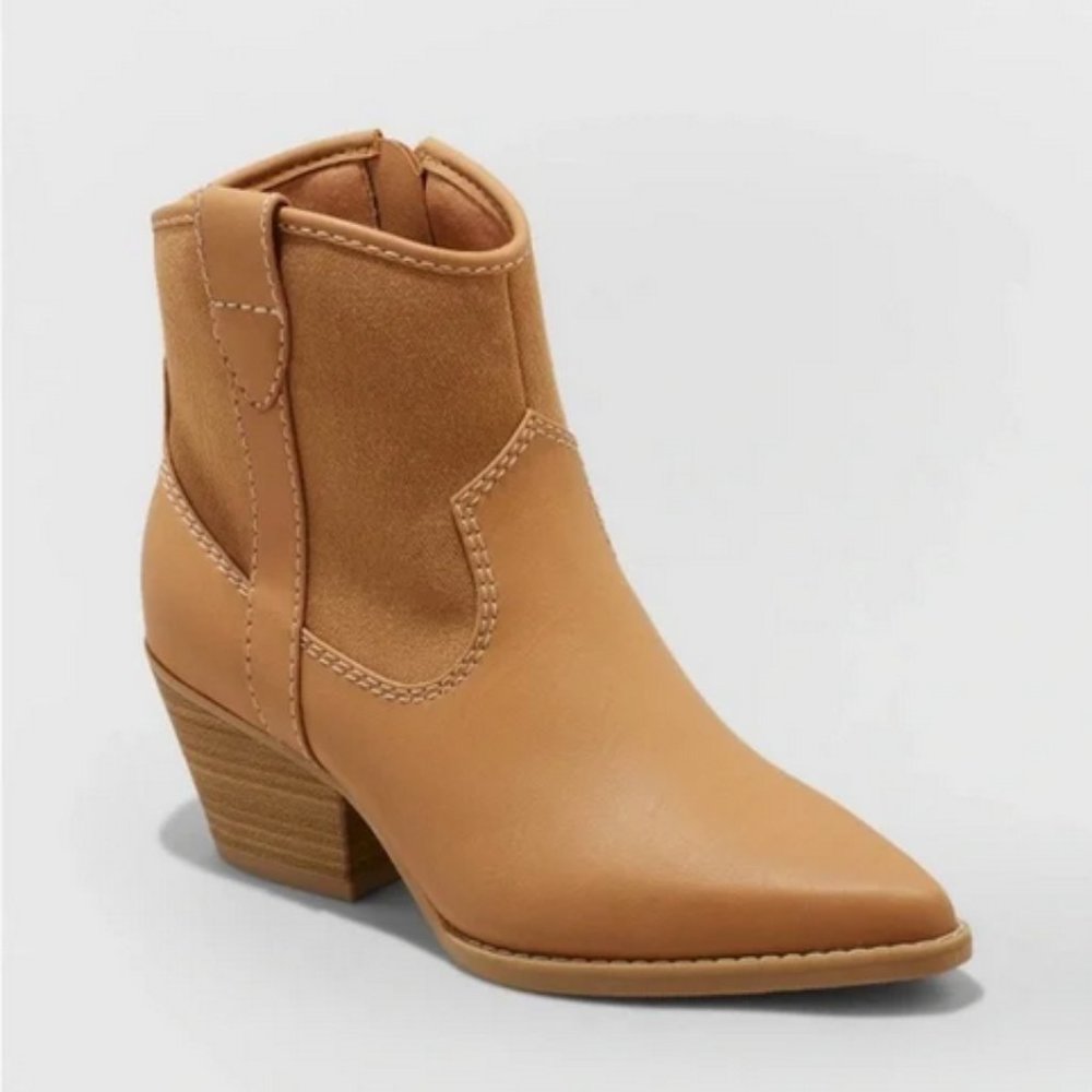 Women's Kay Western Boots Tan Brown - Universal Thread™